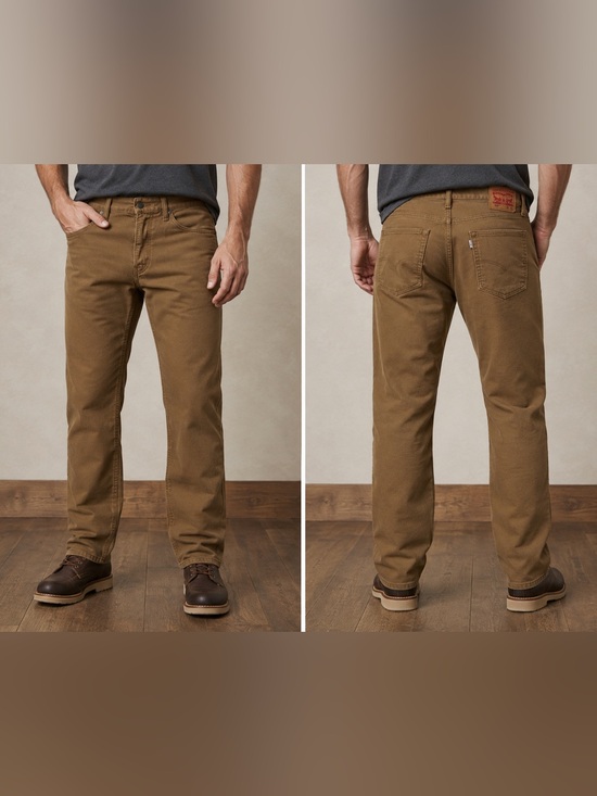 Levi's Other - LEVI’S 513 MensTan Straight-Leg Canvas Chinos with Stretch 36x29 Trusted Brand